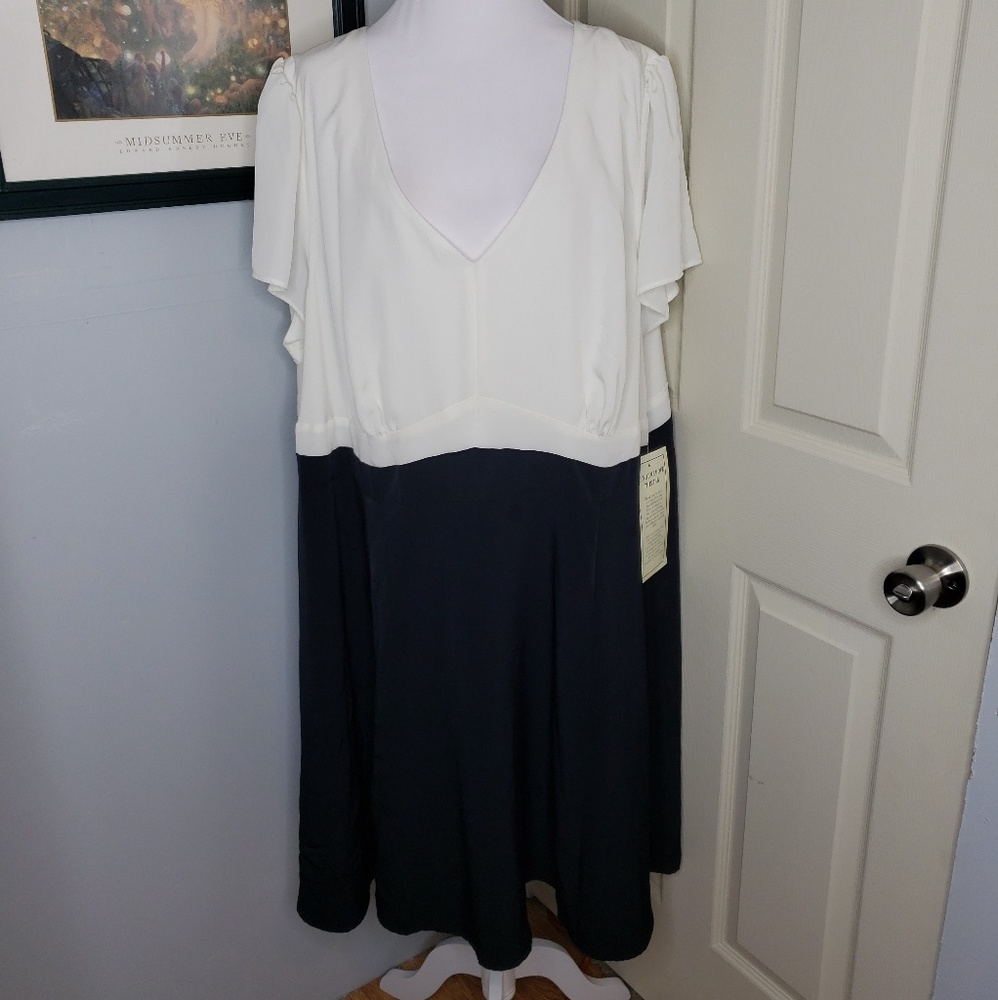 New! Romans Black Off White Dress Formal Wedding